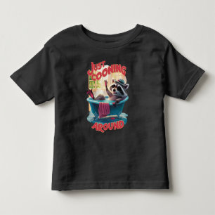 Just Cooning Playful Racoon Splashing in Bath , Toddler T-Shirt