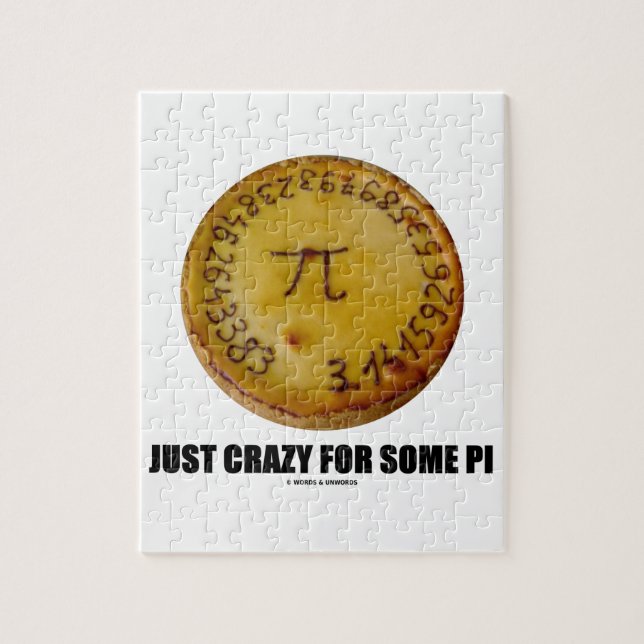 Just Crazy For Some Pi (Pi / Pie Math Humour) Jigsaw Puzzle (Vertical)