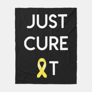 JUST CURE IT Childhood Cancer Awareness Fleece Blanket