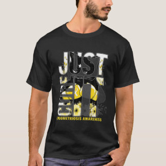 Just Cure It Endometriosis Awareness Yellow Cat T  T-Shirt