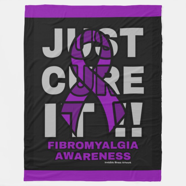 JUST CURE IT...Fibro Fleece Blanket (Front)