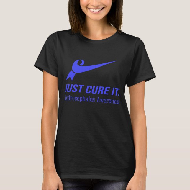Just Cure It Hydrocephalus Awarenessv T-Shirt (Front)