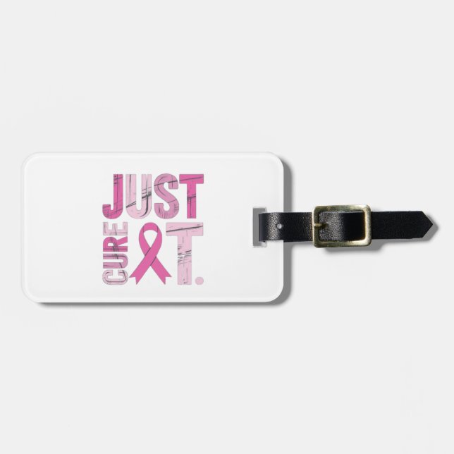 💖🎗️ Just Cure It 💪🌸 Luggage Tag (Front Horizontal)