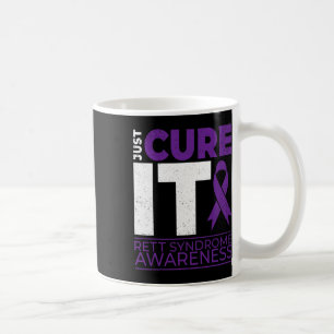Just Cure It Rett Syndrome Awareness Purple Ribbon Coffee Mug
