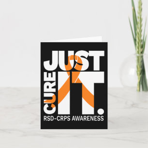 Just Cure RSD CRPS Awareness  Ribbon white text  Card