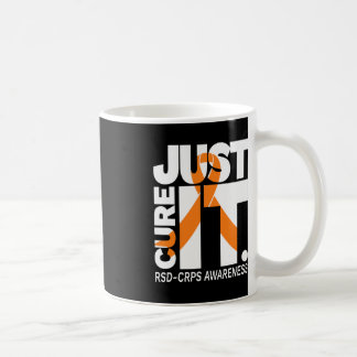 Just Cure RSD CRPS Awareness  Ribbon white text  Coffee Mug