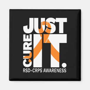 Just Cure Rsd Crps Awareness Ribbon White Text Magnet
