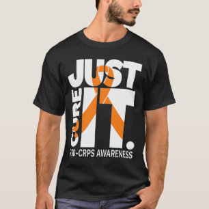 Just Cure Rsd Crps Awareness Ribbon White Text  T-Shirt