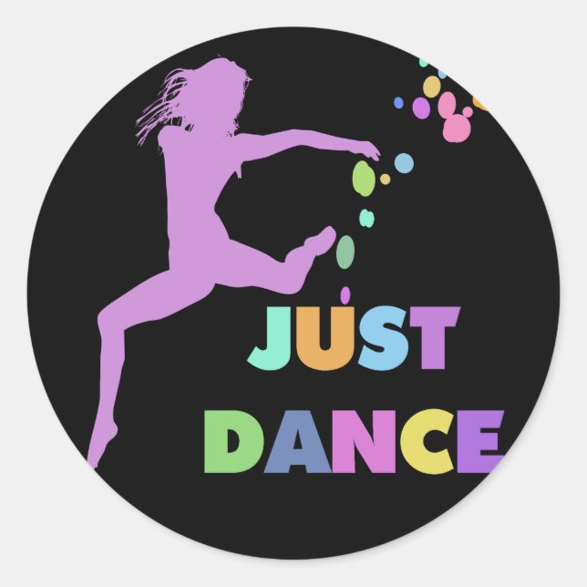 JUST DANCE CLASSIC ROUND STICKER (Front)