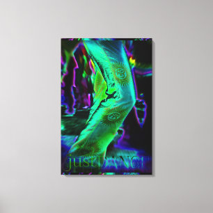 Just Dance Psychedelic Colours Wrapped Canvas