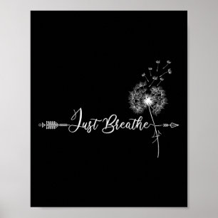 Just Dandelion Tattoo Arrow Breathing Dandelion Fl Poster