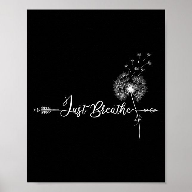 Just Dandelion Tattoo Arrow Breathing Dandelion Fl Poster (Front)