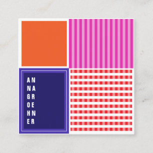 Just Different! Colorfull and loud Square Business Card