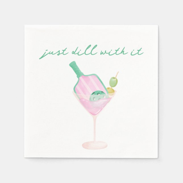 Just Dill with it Pickleball line Napkin (Front)