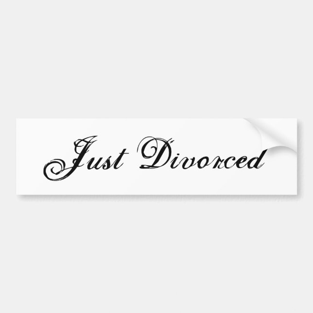 Just Divorced Bumper Sticker (Front)