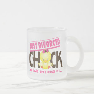 Just Divorced Chick Frosted Glass Coffee Mug