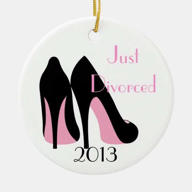 Just Divorced Christmas Ornament (Front)