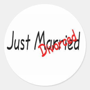 Just Divorced Classic Round Sticker