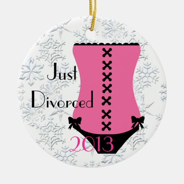 Just Divorced Corset Christmas Ornament (Front)
