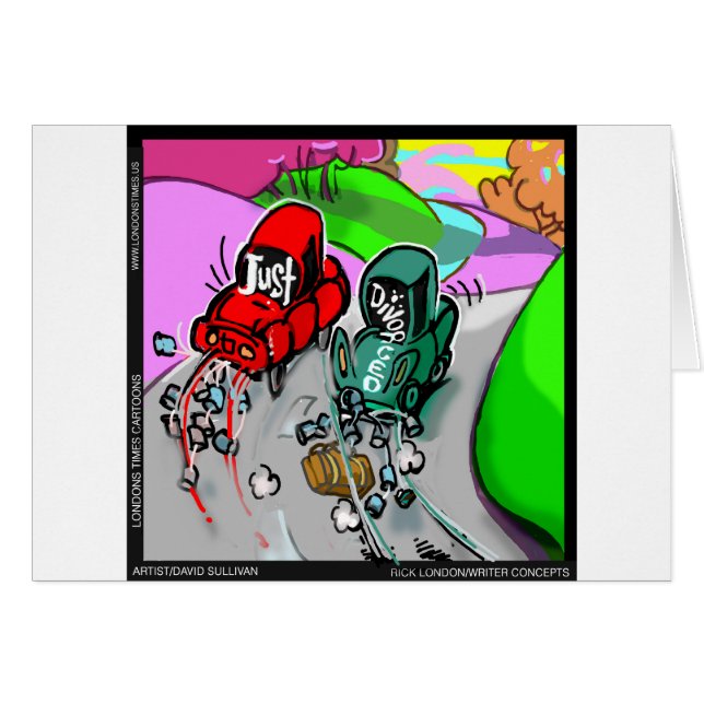 Just Divorced Funny Gifts Cards Tees Etc (Front Horizontal)