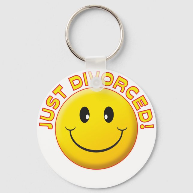 Just Divorced Smile Key Ring (Front)