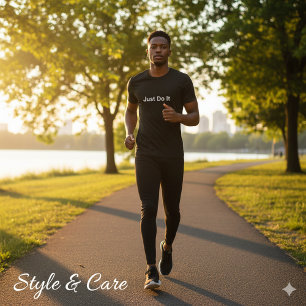 Just Do It Text Statement Customizable Dark T-Shirt