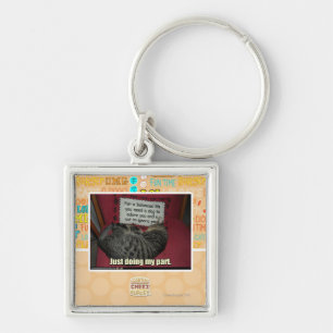 Just doing my part. key ring