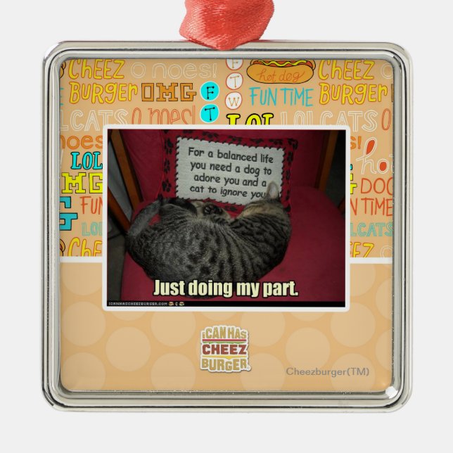 Just doing my part. metal tree decoration (Front)