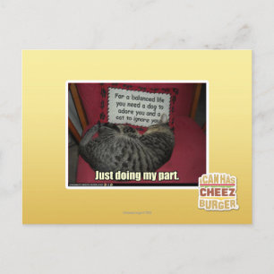 Just doing my part. postcard
