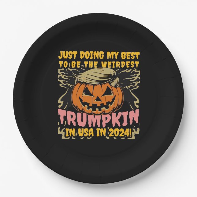 Just Doing My  To  Weirdest Trumpkin Usa Classic Paper Plate (Front)