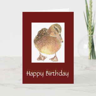 Just Ducky Fun Birthday Cute Bird Card