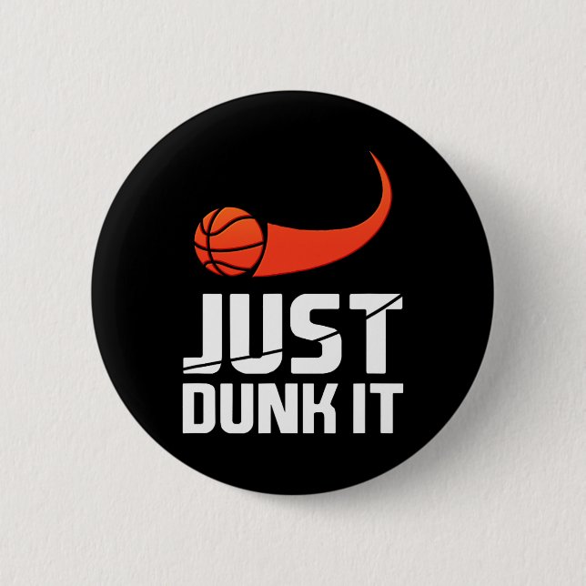 Just Dunk It! Bysketbyll Player Slam Dunk Gift  6 Cm Round Badge (Front)