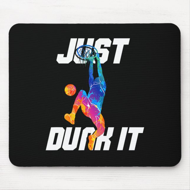 Just Dunk It! Bysketbyll Player Slam Dunk  Mouse Mat (Front)