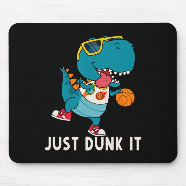 Just Dunk It Fun Dinosaur Basketball League Slam D Mouse Mat (Front)