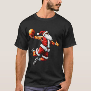 Just Dunk It Santa Claus Basketball Christmas Tree T-Shirt