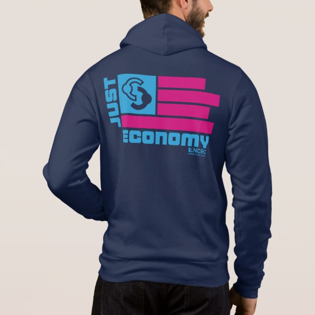 Just Economy zipper front hoodie (Back)