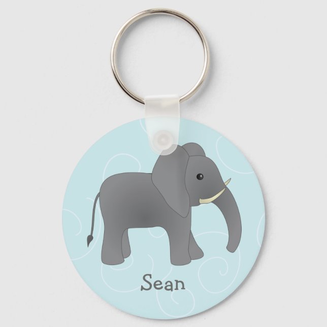 Just Elephant Key Ring (Front)