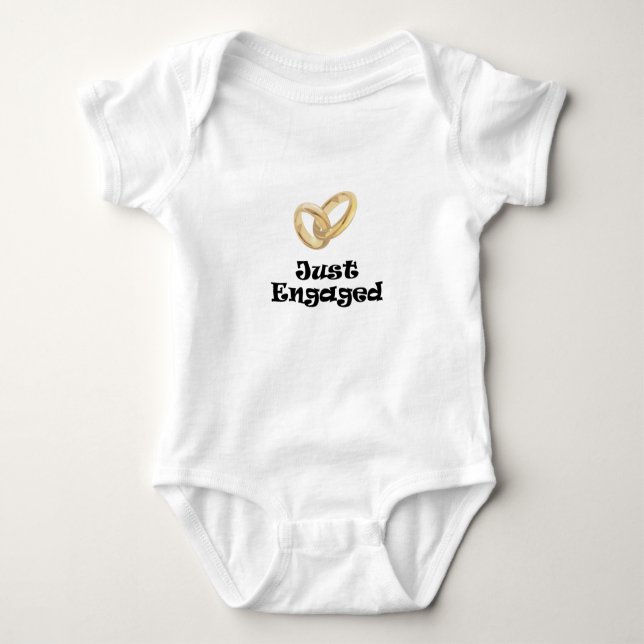 Just Engaged Baby Bodysuit (Front)
