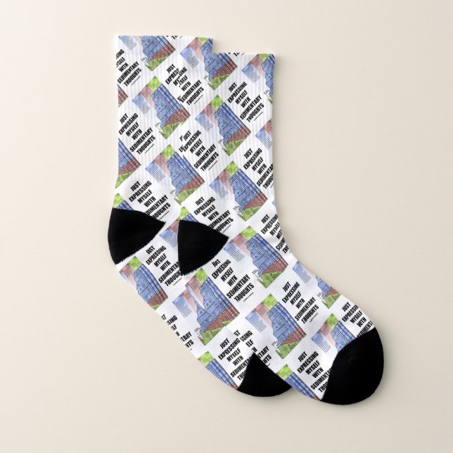 Just Expressing Myself With Sedimentary Thoughts Socks (Pair)