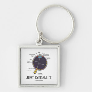 Just Eyeball It (Eye Anatomy Approximation Saying) Key Ring