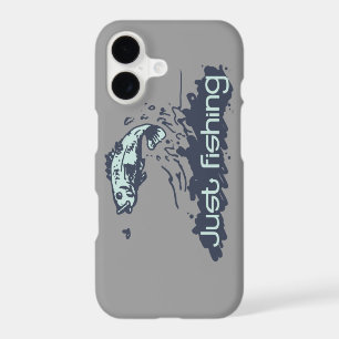 Just fishing mens grey iphone case