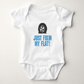 Just Fixin My Flat Boy Baby Bodysuit