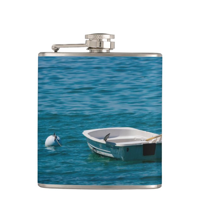 Just Floating Around Hip Flask (Front)