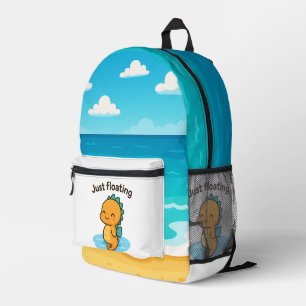 Just Floating – Cute Seahorse Printed Backpack