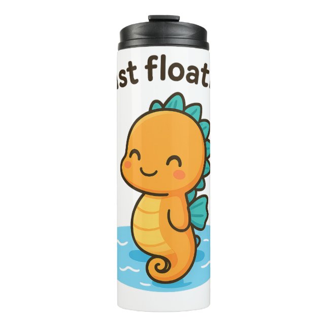 Just Floating – Cute Seahorse  Thermal Tumbler (Front)