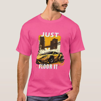 just floor it racing car drifting car design boy T-Shirt
