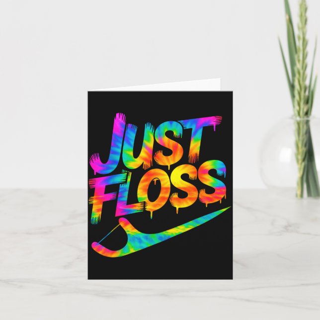 Just Floss Funny Dental Oral Hygienist Rdh Dentist Card (Front)