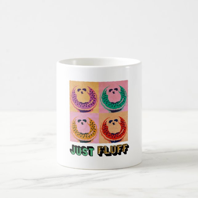 Just Fluff Summer Maltese Dog Coffee Mug (Center)