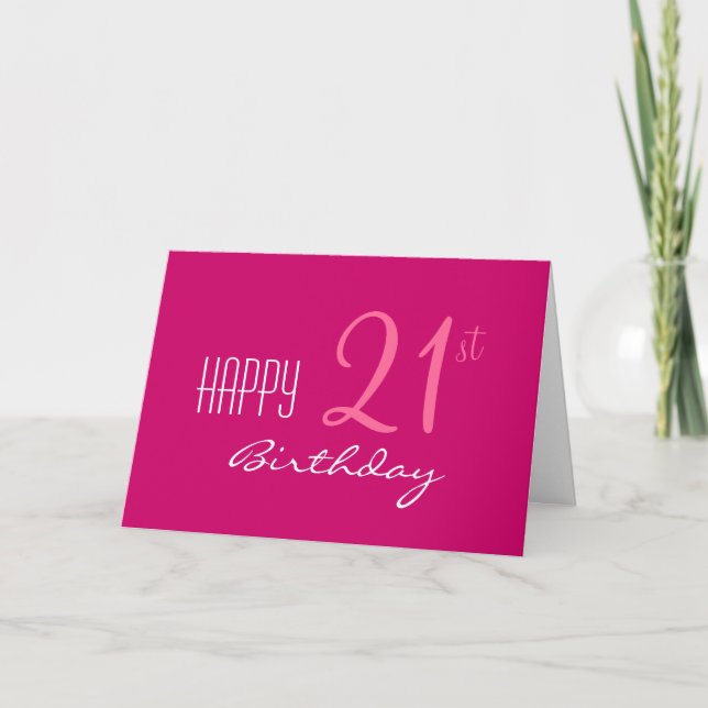 Just for Her 21st Birthday Card (Front)