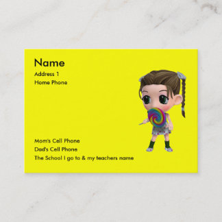 Just for Kids Calling Card